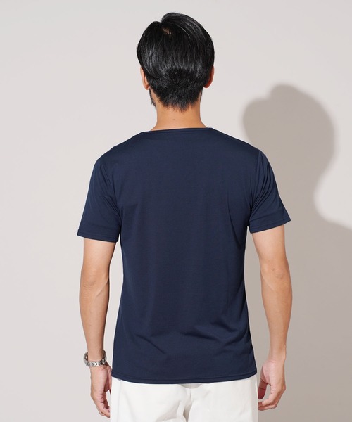 roshell（ロシェル）の「ストレッチTR Ｖネック無地半袖Ｔシャツ（Tシャツ/カットソー・メンズ・ブラック/ホワイト/チャコールグレー/ネイビー・MEDIUM/XX-LARGE/SMALL/X-LARGE/LARGE）」の7枚目の写真