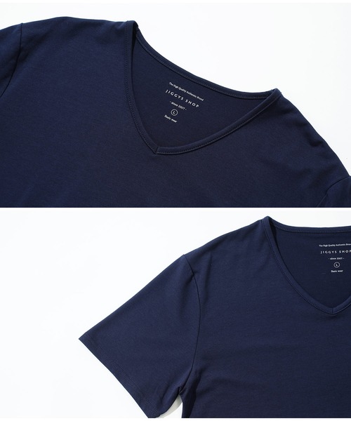 roshell（ロシェル）の「ストレッチTR Ｖネック無地半袖Ｔシャツ（Tシャツ/カットソー・メンズ・ブラック/ホワイト/チャコールグレー/ネイビー・MEDIUM/XX-LARGE/SMALL/X-LARGE/LARGE）」の9枚目の写真