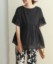 URBAN RESEARCH DOORS | コットンボイルフリルスリーブブラウス(シャツ/ブラウス)