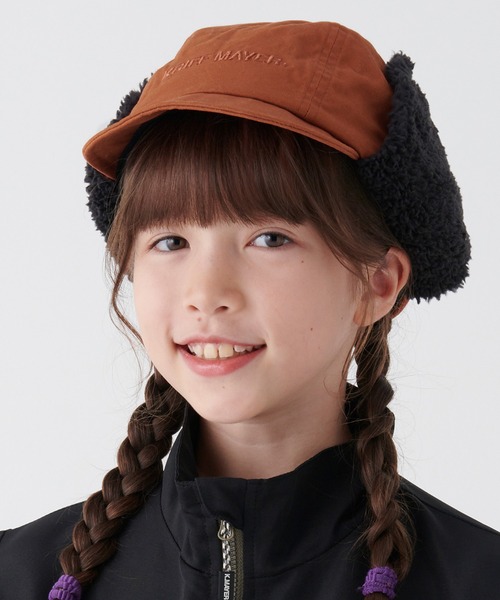 KRIFF MAYER Kid's Collection（クリフメイヤーキッズコレクション）の「モコボアキャップ（キャップ・キッズ・チャコール/キャメル/カーキ/ベージュ・FREE）」の4枚目の写真