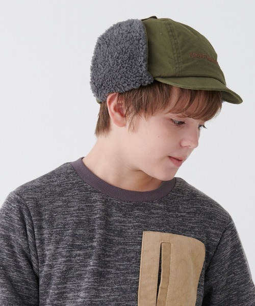KRIFF MAYER Kid's Collection（クリフメイヤーキッズコレクション）の「モコボアキャップ（キャップ・キッズ・チャコール/キャメル/カーキ/ベージュ・FREE）」の9枚目の写真