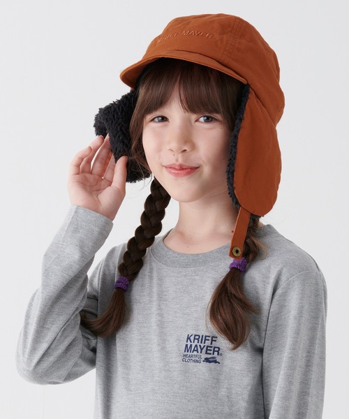 KRIFF MAYER Kid's Collection（クリフメイヤーキッズコレクション）の「モコボアキャップ（キャップ・キッズ・チャコール/キャメル/カーキ/ベージュ・FREE）」の6枚目の写真