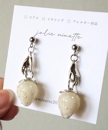jolie minette/もぎたて いちご狩り シルバー ピアス