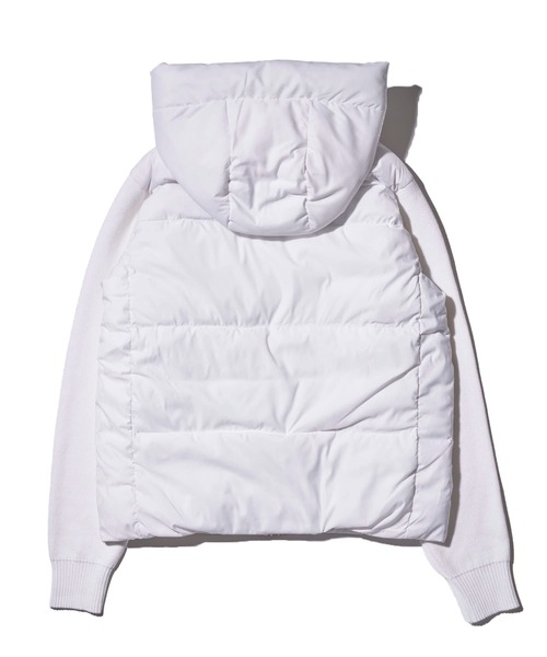 1piu1uguale3 RELAX（ウノピュウノウグァーレトレリラックス）の「【1PIU1UGUALE3 RELAX】sleeve Knit outerwear / ニットコンビ中綿ブルゾン（ブルゾン・メンズ・ホワイト/ブラック・X-LARGE/LARGE/MEDIUM）」の3枚目の写真