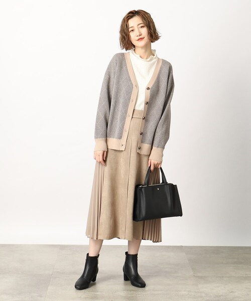 grove(グローブ)の「◆【軽量】スクエアポケあおり2WAYトート(トートバッグ・レディース・ライトグレー/ピンク系9/ダークグレー/ブラック/ベージュ系8・00)」の12枚目の写真