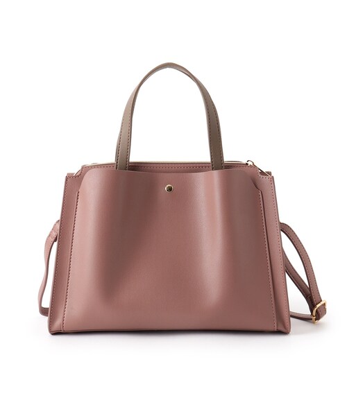 grove(グローブ)の「◆【軽量】スクエアポケあおり2WAYトート(トートバッグ・レディース・ライトグレー/ピンク系9/ダークグレー/ブラック/ベージュ系8・00)」の10枚目の写真