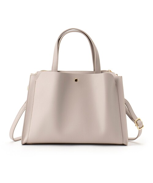 grove(グローブ)の「◆【軽量】スクエアポケあおり2WAYトート(トートバッグ・レディース・ライトグレー/ピンク系9/ダークグレー/ブラック/ベージュ系8・00)」の7枚目の写真