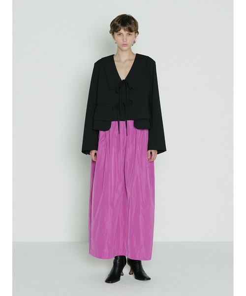 SORIN（ソリン　）の「ストレッチトロ　リボンショートジャケット（テーラードジャケット・レディース・アイボリー/ライトグレー/ブラック・38）」の12枚目の写真