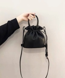 .KOM | 『.KOM/ドットケーオーエム』フェイクレザー巾着ショルダーバッグ(ショルダーバッグ)
