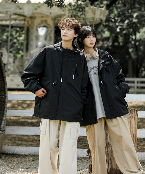 neos(ネオス)の「【neos -addictive design-】ビッグシルエット ボリュームネック フード マウンテン パーカー(マウンテンパーカー・メンズ・ベージュ/カーキ/ブラック・MEDIUM/LARGE/X-LARGE)」の6枚目の写真