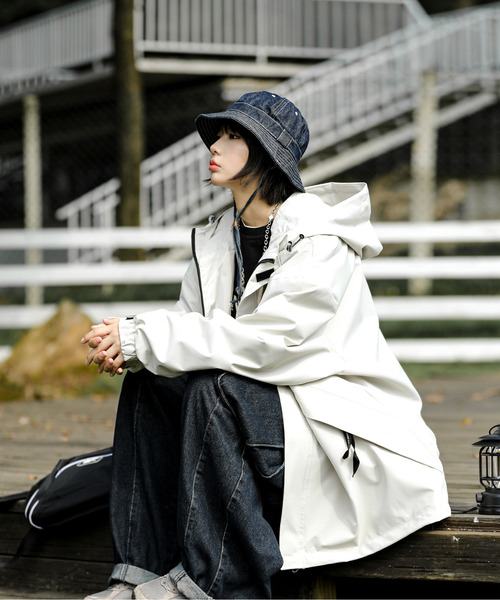 neos(ネオス)の「【neos -addictive design-】ビッグシルエット ボリュームネック フード マウンテン パーカー(マウンテンパーカー・メンズ・ベージュ/カーキ/ブラック・MEDIUM/LARGE/X-LARGE)」の12枚目の写真