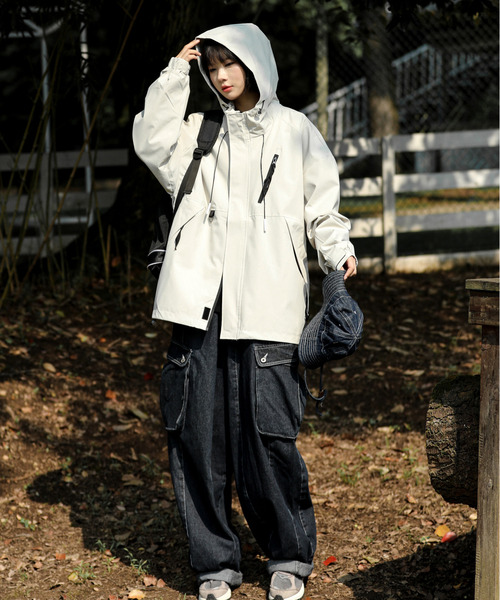 neos(ネオス)の「【neos -addictive design-】ビッグシルエット ボリュームネック フード マウンテン パーカー(マウンテンパーカー・メンズ・ベージュ/カーキ/ブラック・MEDIUM/LARGE/X-LARGE)」の13枚目の写真