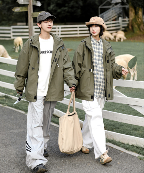 neos(ネオス)の「【neos -addictive design-】ビッグシルエット ボリュームネック フード マウンテン パーカー(マウンテンパーカー・メンズ・ベージュ/カーキ/ブラック・MEDIUM/LARGE/X-LARGE)」の17枚目の写真