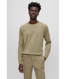 BOSS（ボス）の「スリムフィット バージンウール セーター（ニット/セーター）」