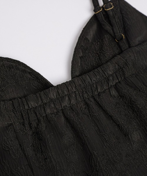 AMELY(エミリー)の「ジャガードサロペット(サロペット/オーバーオール・レディース・オフホワイト/ブラック・M/L)」の7枚目の写真