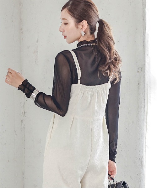 セール】ジャガードサロペット（サロペット/オーバーオール）｜AMELY