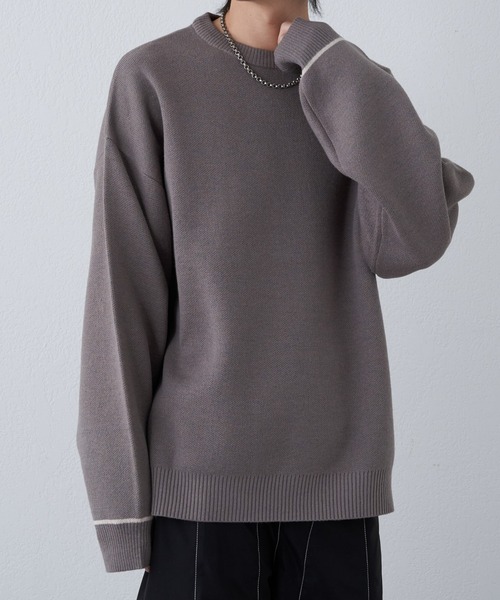 COLONY 2139（コロニートゥーワンスリーナイン）の「リサイクルポリクルーニット（ニット/セーター・メンズ・グレイッシュベージュ/アイボリー/バイオレット/ブラック/ブルー・LARGE/MEDIUM）」の15枚目の写真