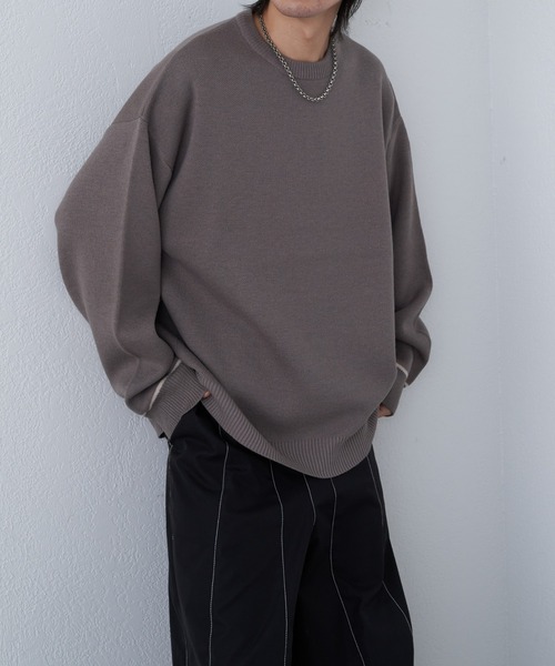 COLONY 2139（コロニートゥーワンスリーナイン）の「リサイクルポリクルーニット（ニット/セーター・メンズ・グレイッシュベージュ/アイボリー/バイオレット/ブラック/ブルー・LARGE/MEDIUM）」の17枚目の写真