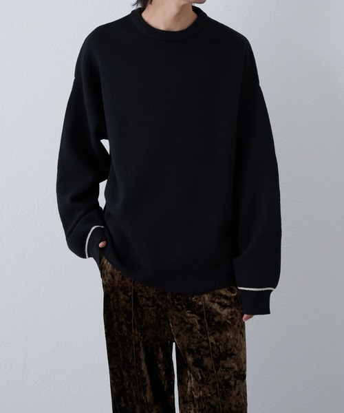 COLONY 2139（コロニートゥーワンスリーナイン）の「リサイクルポリクルーニット（ニット/セーター・メンズ・グレイッシュベージュ/アイボリー/バイオレット/ブラック/ブルー・LARGE/MEDIUM）」の19枚目の写真