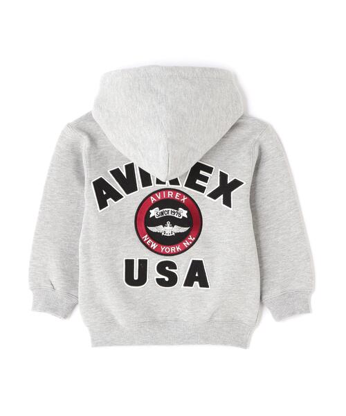 AVIREX(アヴィレックス)の「【KIDS】VARSITY SWEAT PARKA/バーシティスウェットパーカー(パーカー・キッズ・ブラック/オレンジ/その他17・100/140/120)」の3枚目の写真