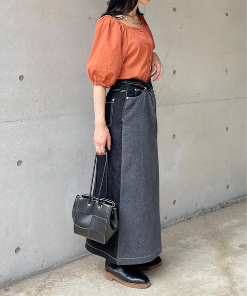 Thevon（ゼボン）の「ブレイドミニバッグ（ショルダーバッグ・レディース・モカ/アイボリー/ブラック・FREE）」の9枚目の写真