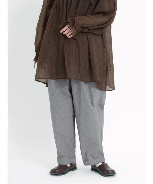 Samansa Mos2（サマンサ モスモス）の「裾折り返しパンツ（その他パンツ・レディース・カーキ/ベージュ/ブラック・F）」の4枚目の写真