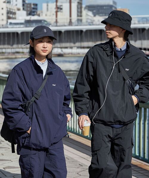 FFEIN（フェイン）2WAY ハーフジップアノラックスタンドナイロンブルゾン FFEIN（フェイン）の「【FFEIN(フェイン)】2WAY ハーフジップ