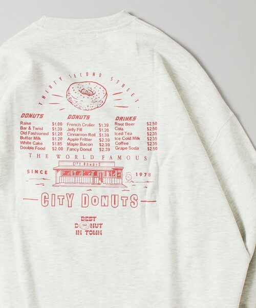 FREAK'S STORE(フリークスストア)の「限定展開 ビッグシルエット バックプリント クルーネックスウェット/CITY DONUTS(スウェット・メンズ・グレー/チャコールグレー/ネイビー/ホワイト・SMALL/MEDIUM/LARGE)」の4枚目の写真