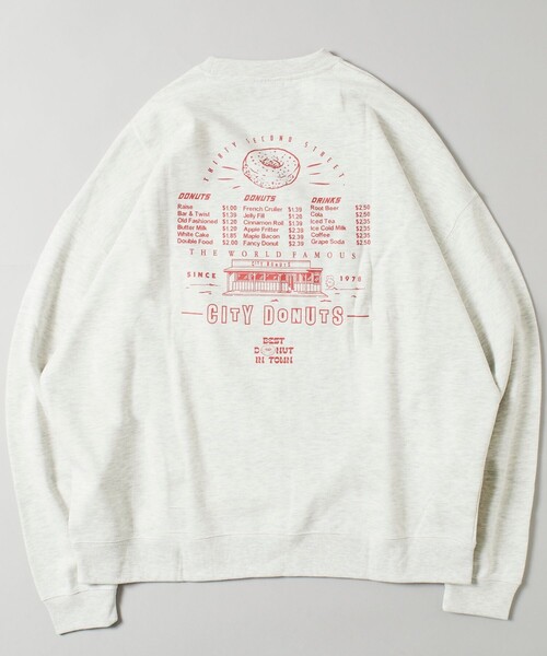 FREAK'S STORE(フリークスストア)の「限定展開 ビッグシルエット バックプリント クルーネックスウェット/CITY DONUTS(スウェット・メンズ・グレー/チャコールグレー/ネイビー/ホワイト・SMALL/MEDIUM/LARGE)」の16枚目の写真