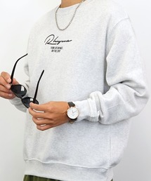 【GROOVY STORE】バックプリント裏起毛スウェットクルー