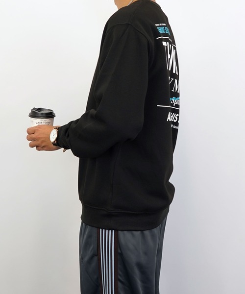 Burner(バーナー)の「【GROOVY STORE】バックプリント裏起毛スウェットクルー(スウェット・メンズ・ブラック/ホワイト/ブルー/バーガンディー/ブラック系その他2/ネイビー/杢グレー/ライトブラック・L/LL/M/3L/4L)」の18枚目の写真