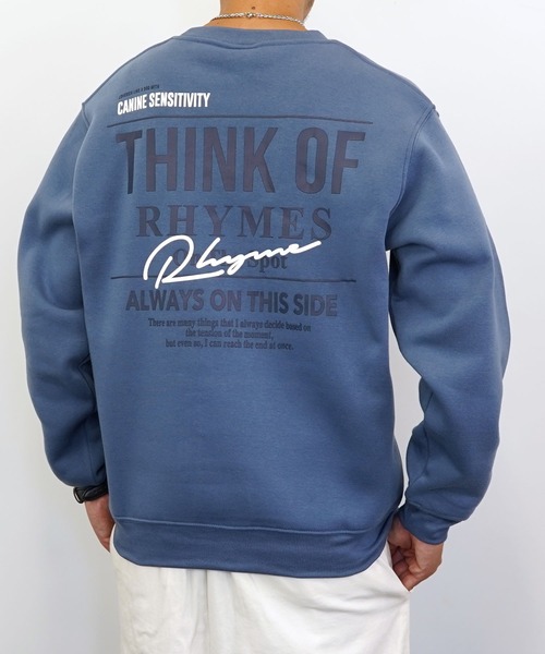 Burner(バーナー)の「【GROOVY STORE】バックプリント裏起毛スウェットクルー(スウェット・メンズ・ブラック/ホワイト/ブルー/バーガンディー/ブラック系その他2/ネイビー/杢グレー/ライトブラック・L/LL/M/3L/4L)」の22枚目の写真