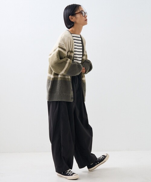 FREAK'S STORE(フリークスストア)の「TOWN CRAFT × FREAK'S STORE/タウンクラフト 別注 ボーダー ニットカーディガン(カーディガン/ボレロ・レディース・ブルー/オリーブ/マスタード・フリ-)」の11枚目の写真
