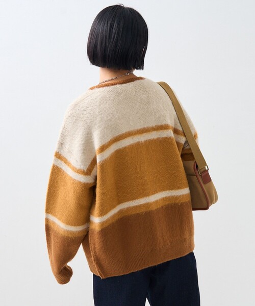 FREAK'S STORE(フリークスストア)の「TOWN CRAFT × FREAK'S STORE/タウンクラフト 別注 ボーダー ニットカーディガン(カーディガン/ボレロ・レディース・ブルー/オリーブ/マスタード・フリ-)」の15枚目の写真