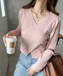 カシュクールリブニット