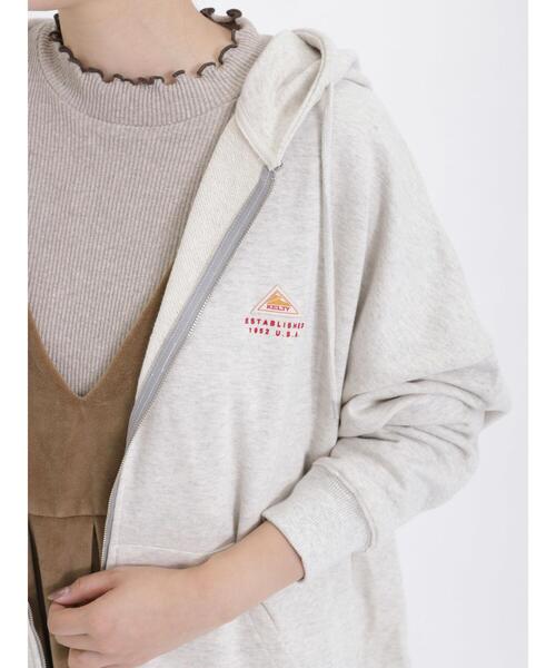 Samansa Mos2（サマンサ モスモス）の「【KELTYXSamansaMos2】裏毛サイドスリットパーカー（Tシャツ/カットソー・レディース・グリーン/ブラック/ブラウン/グレー・F）」の7枚目の写真