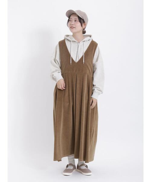 Samansa Mos2（サマンサ モスモス）の「【KELTYXSamansaMos2】裏毛サイドスリットパーカー（Tシャツ/カットソー・レディース・グリーン/ブラック/ブラウン/グレー・F）」の11枚目の写真