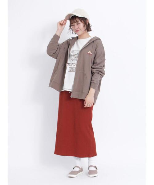 Samansa Mos2（サマンサ モスモス）の「【KELTYXSamansaMos2】裏毛サイドスリットパーカー（Tシャツ/カットソー・レディース・グリーン/ブラック/ブラウン/グレー・F）」の14枚目の写真