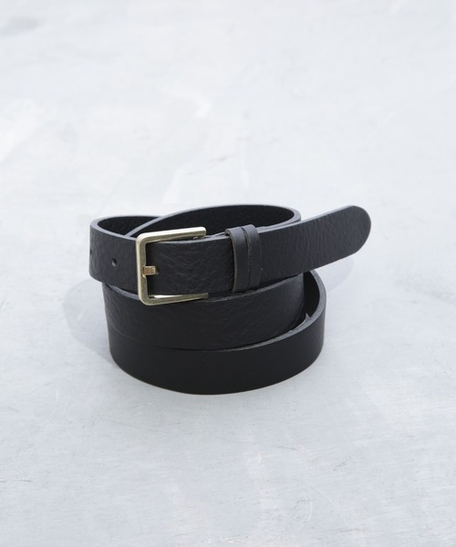 NANO universe（ナノユニバース）の「ベルト 本革25mm幅 スクエアバックル（ベルト・レディース・ブラック/ブラウン・FREE）」の3枚目の写真