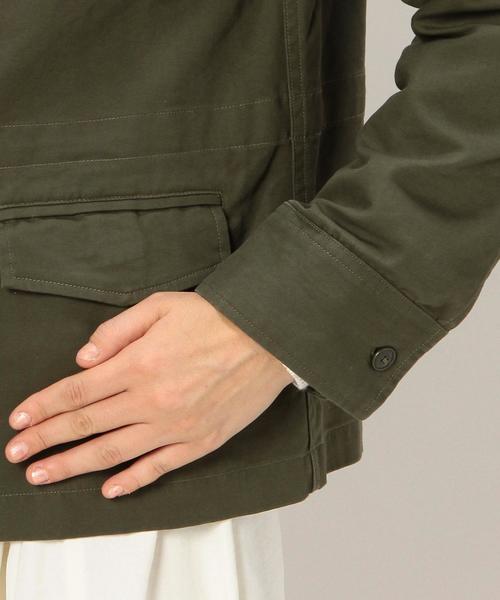 green label relaxing(グリーンレーベルリラクシング)の「CB 40/-ダブルクロス ピーチ M65 ブルゾン◆(ミリタリージャケット・レディース・ベージュ/オリーブ・36/38)」の6枚目の写真