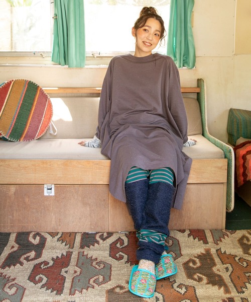 チャイハネ（チャイハネ）の「【チャイハネ】ボーディレギンス（レギンス/スパッツ・レディース・ターコイズブルー/ベージュ/グレー・FREE）」の5枚目の写真