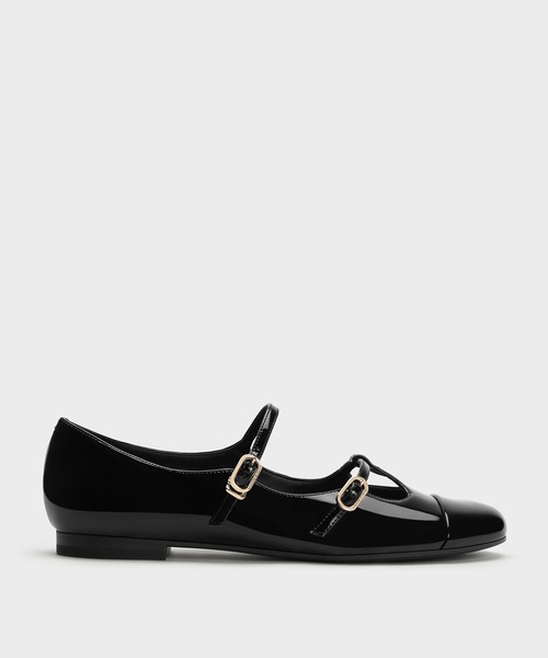 CHARLES & KEITH（チャールズ & キース）の「ダブルストラップ ティーバーメリージェーン（パンプス・レディース・ホワイト/ブラック系その他7・25.5cm/25cm/23cm/22.5cm/24.5cm/23.5cm）」の13枚目の写真