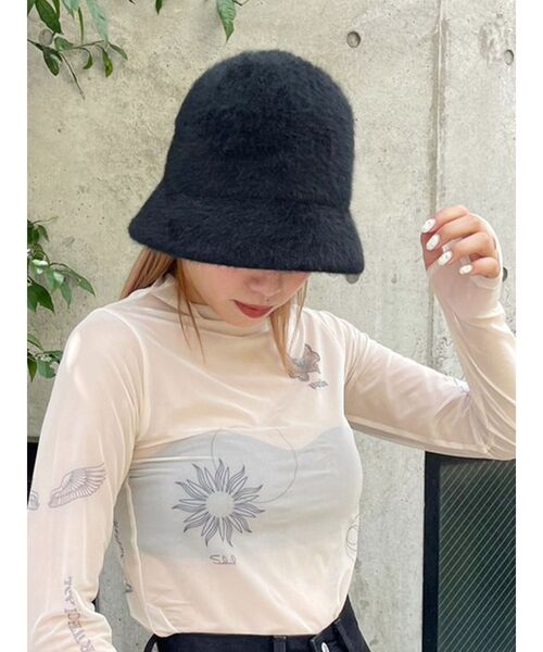 EVRIS（エヴリス）の「フェイクファーバケットハット（ハット・レディース・ブラック/ホワイト・FREE）」の2枚目の写真