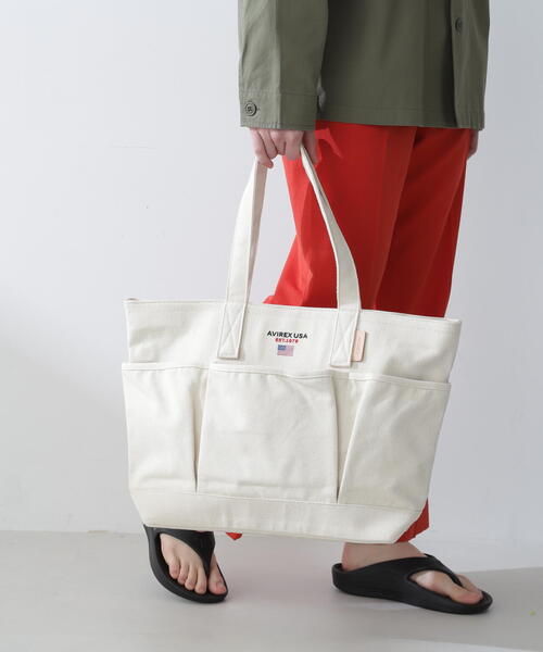 AVIREX（アヴィレックス）の「BERSA 3 / バーサ 3 / AVIREX / アヴィレックス（トートバッグ・レディース・ホワイト系2/ブラウン/ブラック・F）」の11枚目の写真