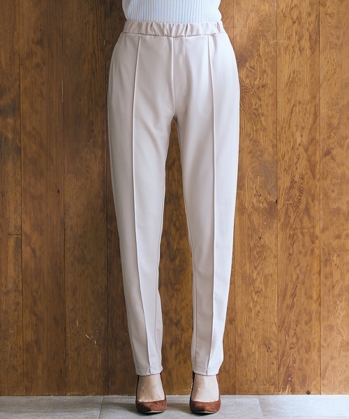 slattgir(スラットジール)の「高身長 ピンタックカットストレートパンツ(セットアップ対応)(トールサイズ)(スラックス・レディース・ライトベージュ/ブラック/ブラウン・M/L/LL/3L/4L/5L)」の20枚目の写真