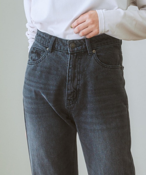 MOTHER ハイウエストストレートデニムパンツ　ストレッチ　25 洗濯可 ハイウエストストレートデニムパンツ ノンストレッチジーンズ