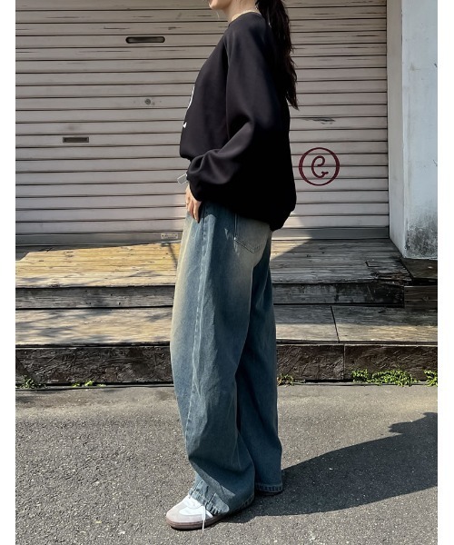 Re:EDIT（リエディ）の「[イージーケア]ダンボールロゴプリントプルオーバー（パーカー・レディース・アイボリー系/グレー/ブラック・MEDIUM/LARGE）」の9枚目の写真