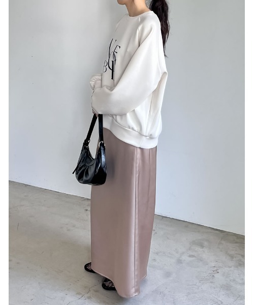 Re:EDIT（リエディ）の「[イージーケア]ダンボールロゴプリントプルオーバー（パーカー・レディース・アイボリー系/グレー/ブラック・MEDIUM/LARGE）」の14枚目の写真