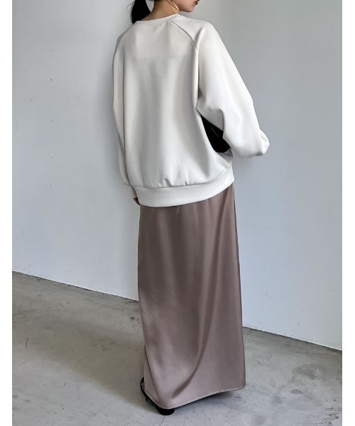 Re:EDIT（リエディ）の「[イージーケア]ダンボールロゴプリントプルオーバー（パーカー・レディース・アイボリー系/グレー/ブラック・MEDIUM/LARGE）」の16枚目の写真