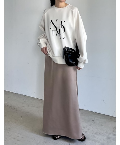 Re:EDIT（リエディ）の「[イージーケア]ダンボールロゴプリントプルオーバー（パーカー・レディース・アイボリー系/グレー/ブラック・MEDIUM/LARGE）」の12枚目の写真